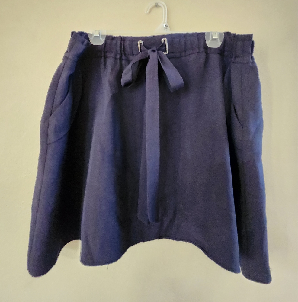 Banana Rebuplic Navy Skirt With Cute Tie